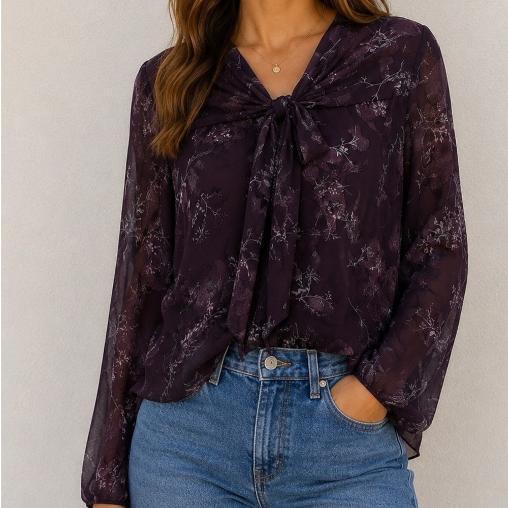 Grey By Jason Wu Silk Floral Blouse Preppy‎ Career Office Quiet Luxury Old Money